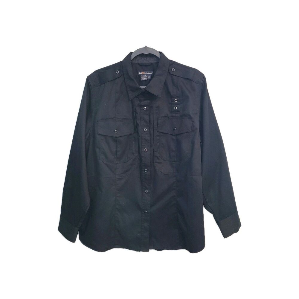 5.11 Tactical Womens PDU Class B Shirt XL Regular Black L/S Utility Duty Uniform